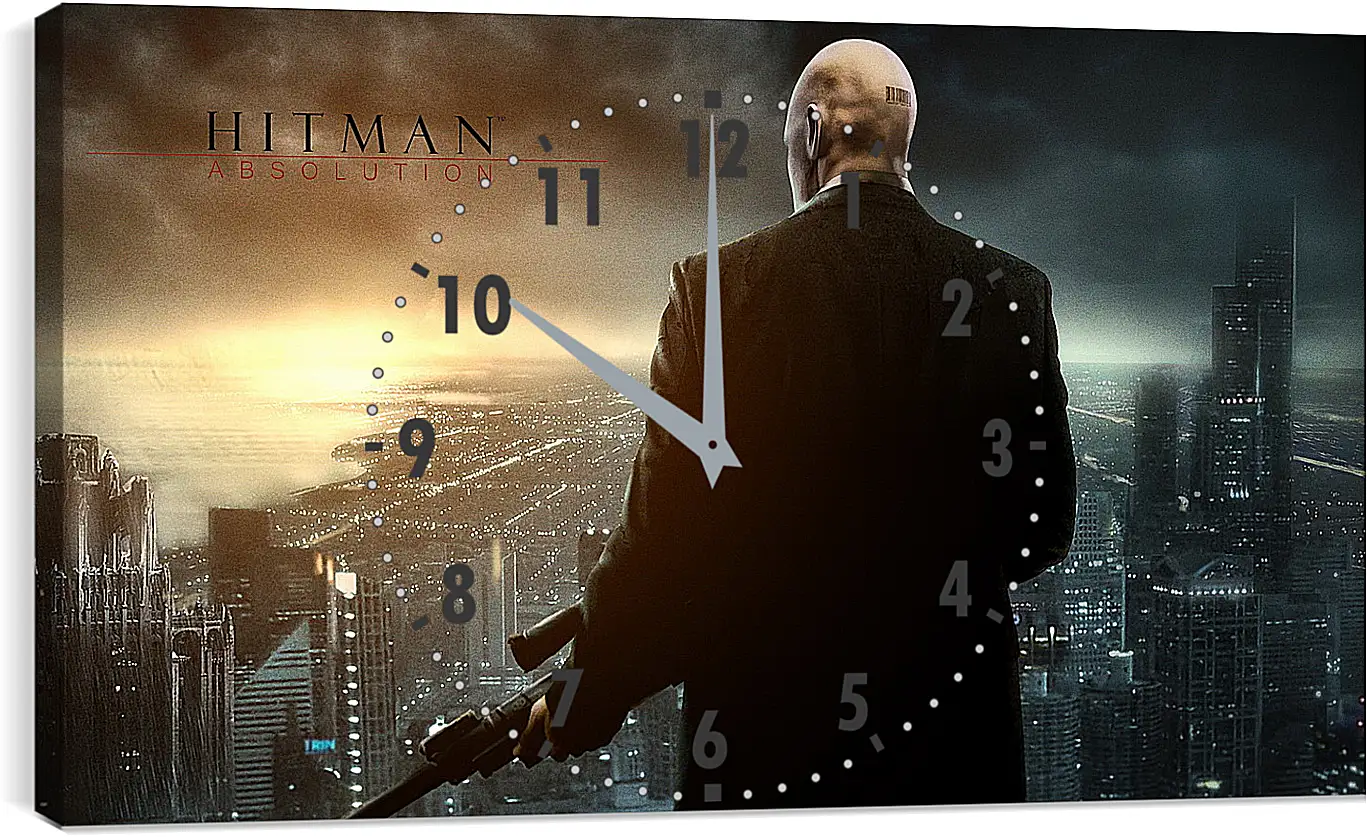 Часы картина - hitman vi, game, 2014
