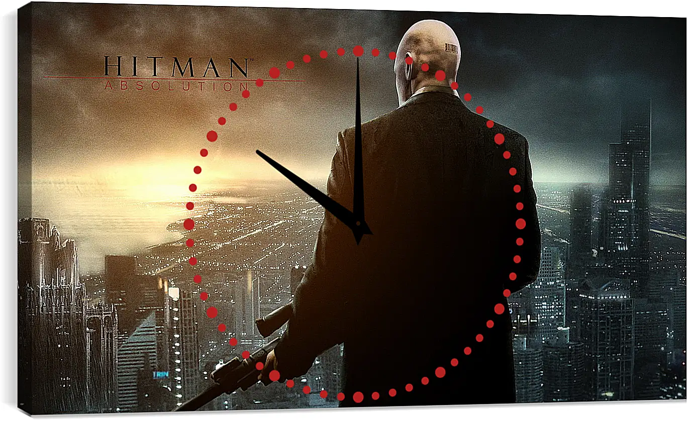 Часы картина - hitman vi, game, 2014
