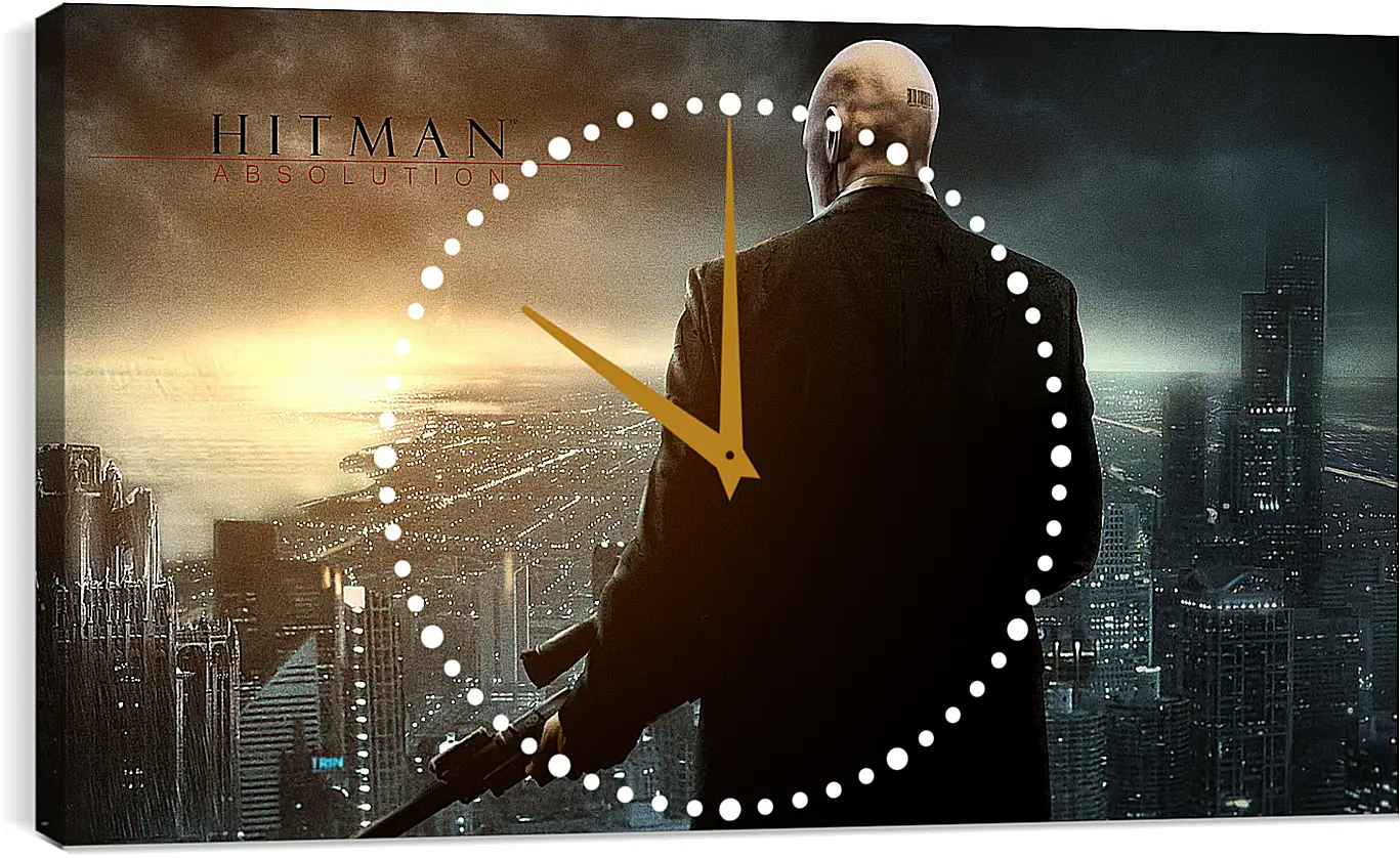 Часы картина - hitman vi, game, 2014
