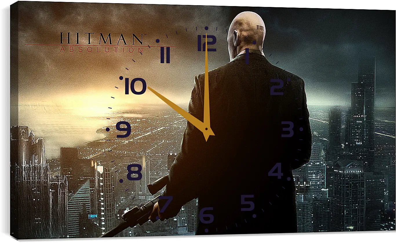 Часы картина - hitman vi, game, 2014
