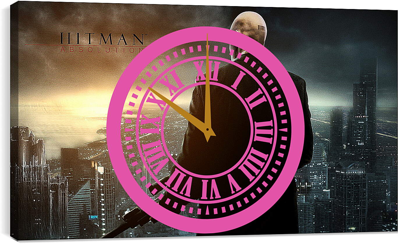 Часы картина - hitman vi, game, 2014
