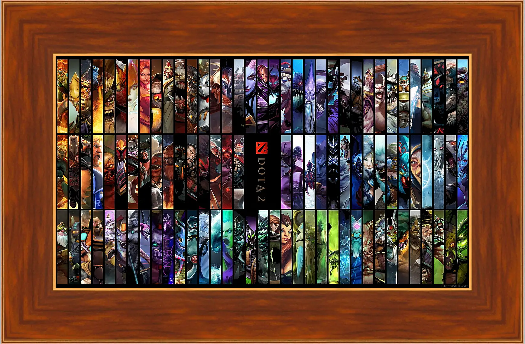 Картина в раме - all the heroes, dota 2, dota
