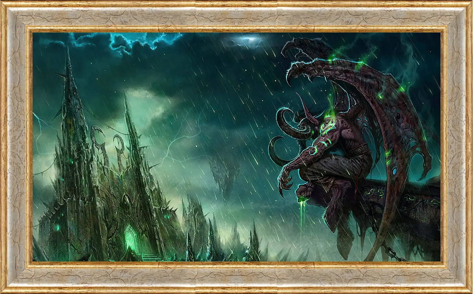 Картина в раме - wow, illidan, world of warcraft
