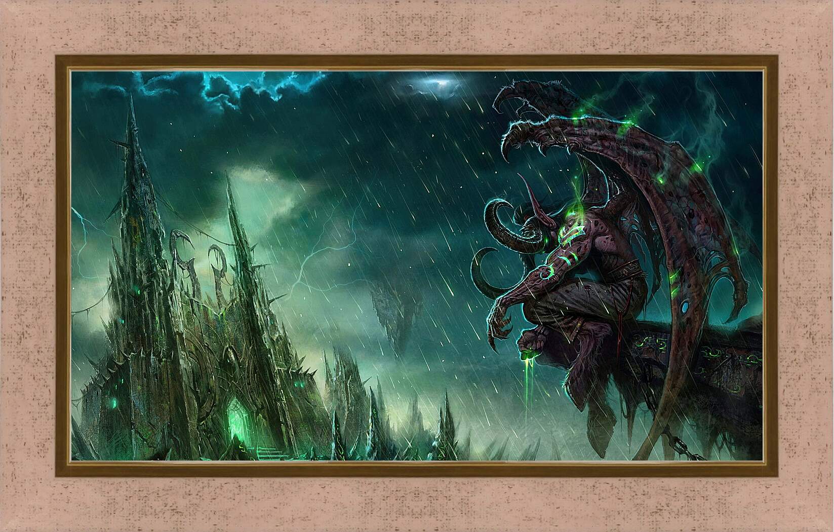 Картина в раме - wow, illidan, world of warcraft
