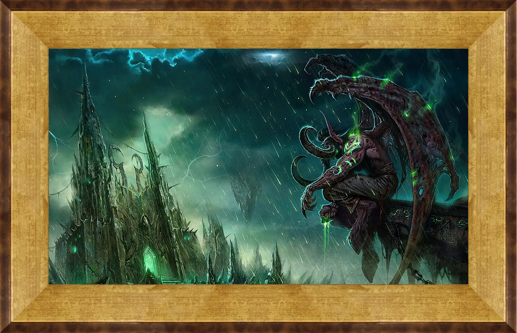 Картина в раме - wow, illidan, world of warcraft
