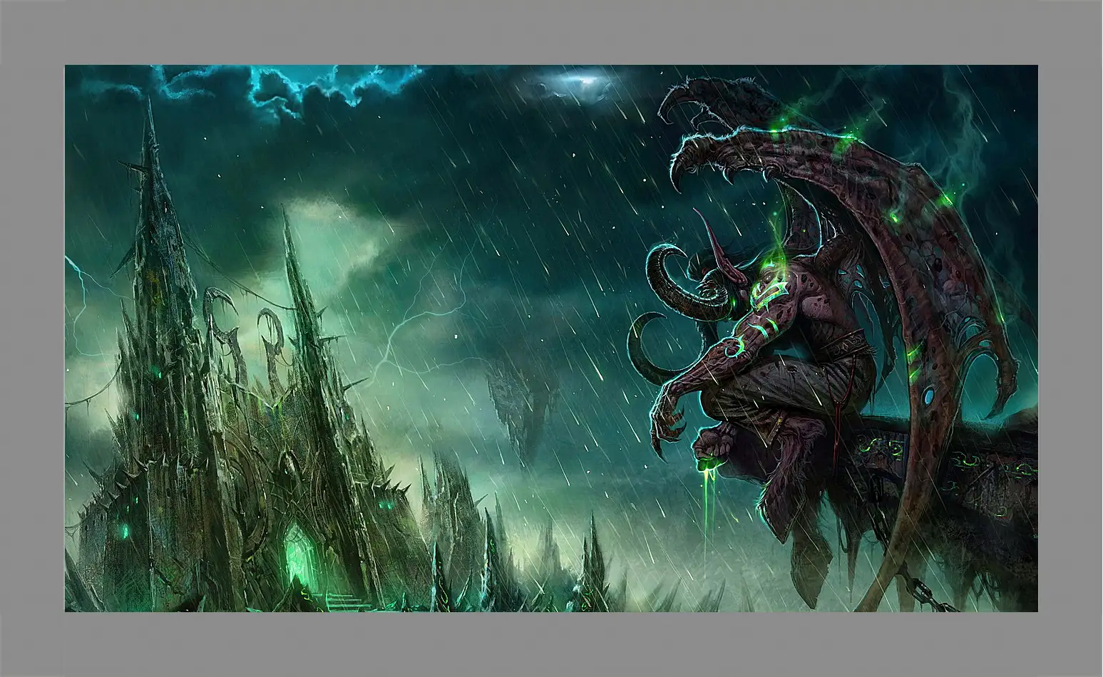 Картина в раме - wow, illidan, world of warcraft
