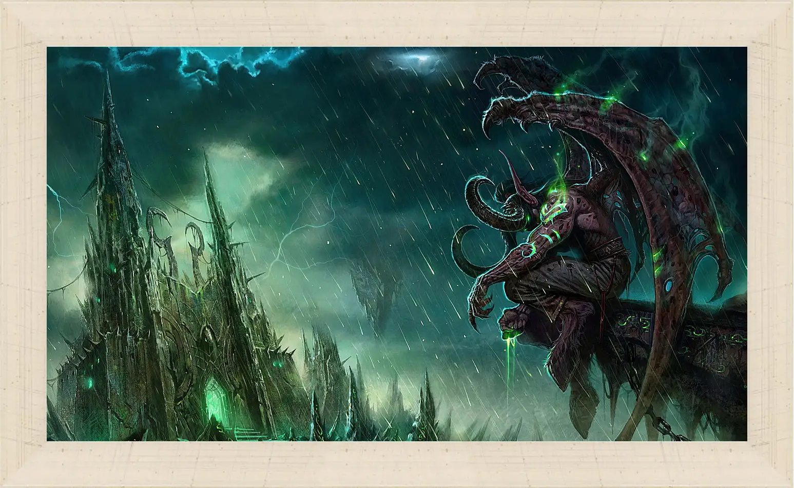 Картина в раме - wow, illidan, world of warcraft
