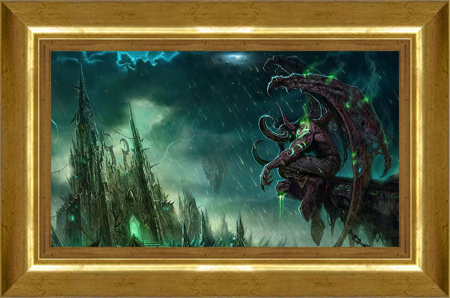 Картина в раме - wow, illidan, world of warcraft
