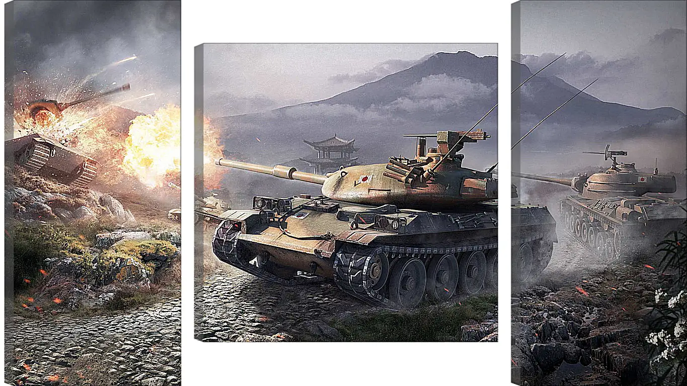 Модульная картина - world of tanks, wargaming net, wot