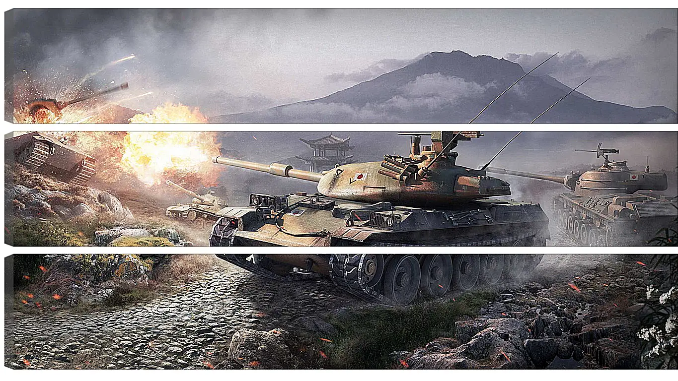 Модульная картина - world of tanks, wargaming net, wot