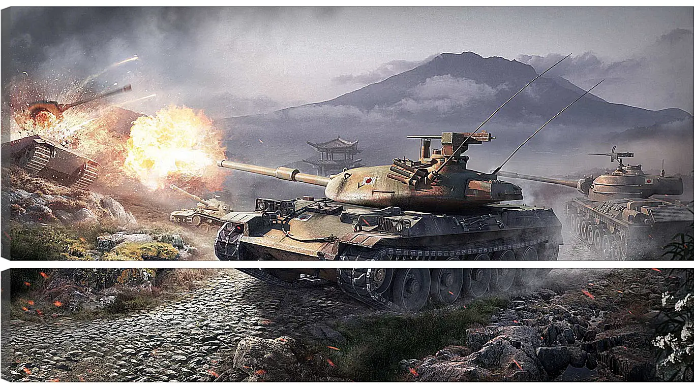 Модульная картина - world of tanks, wargaming net, wot