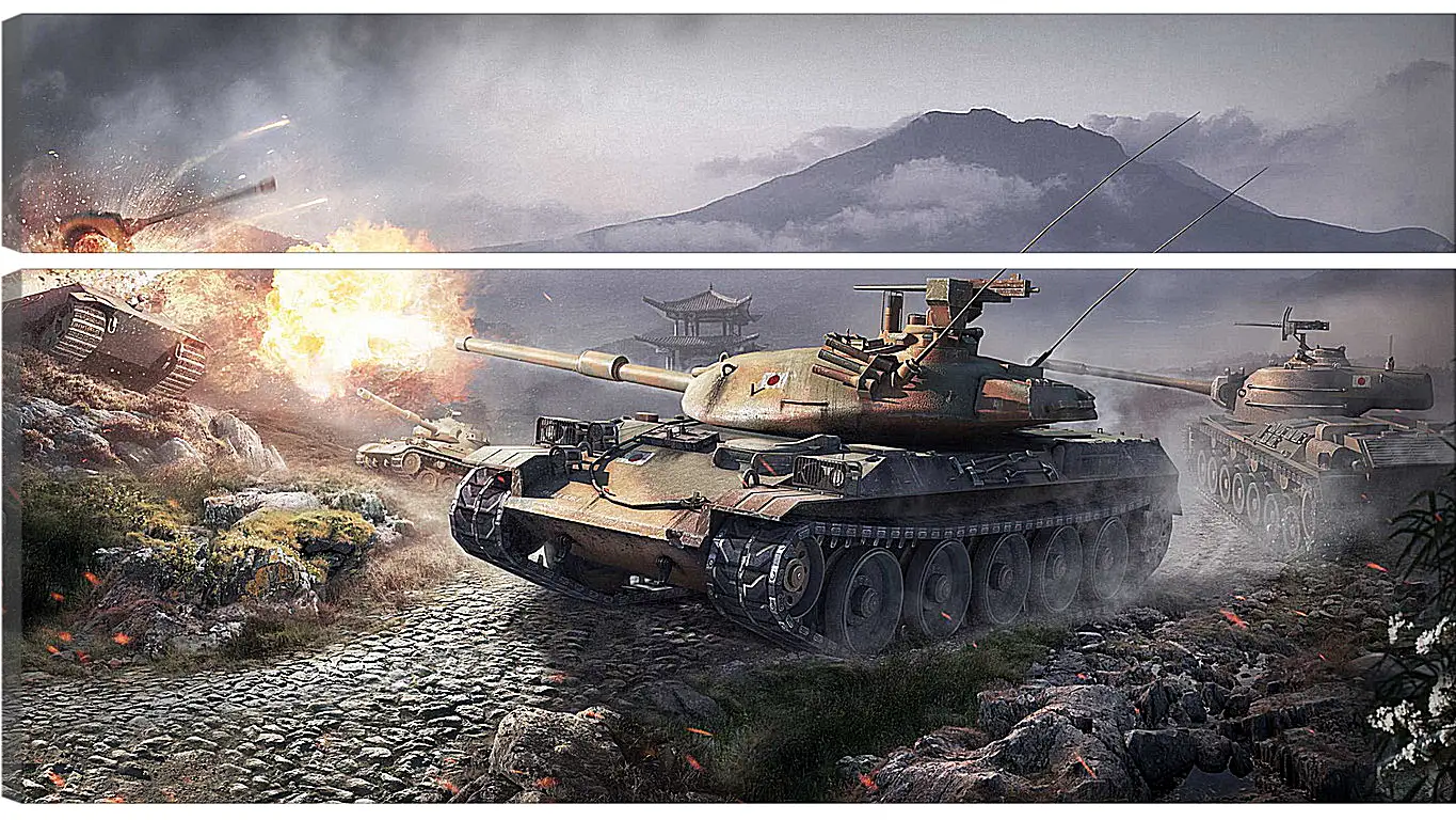 Модульная картина - world of tanks, wargaming net, wot