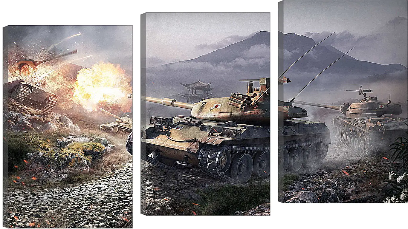 Модульная картина - world of tanks, wargaming net, wot