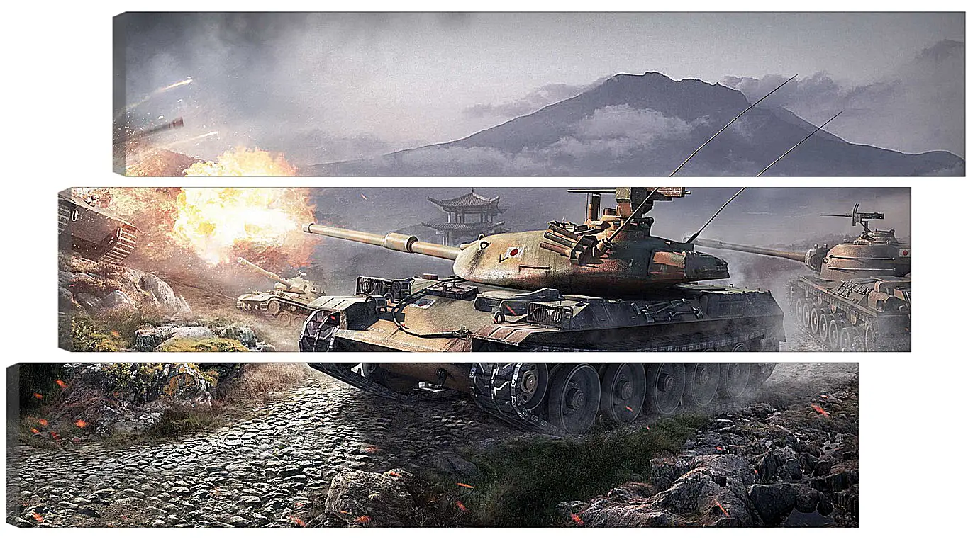 Модульная картина - world of tanks, wargaming net, wot