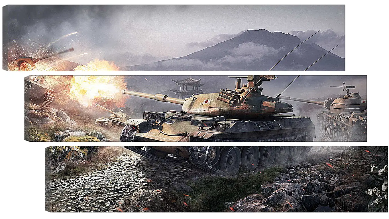 Модульная картина - world of tanks, wargaming net, wot