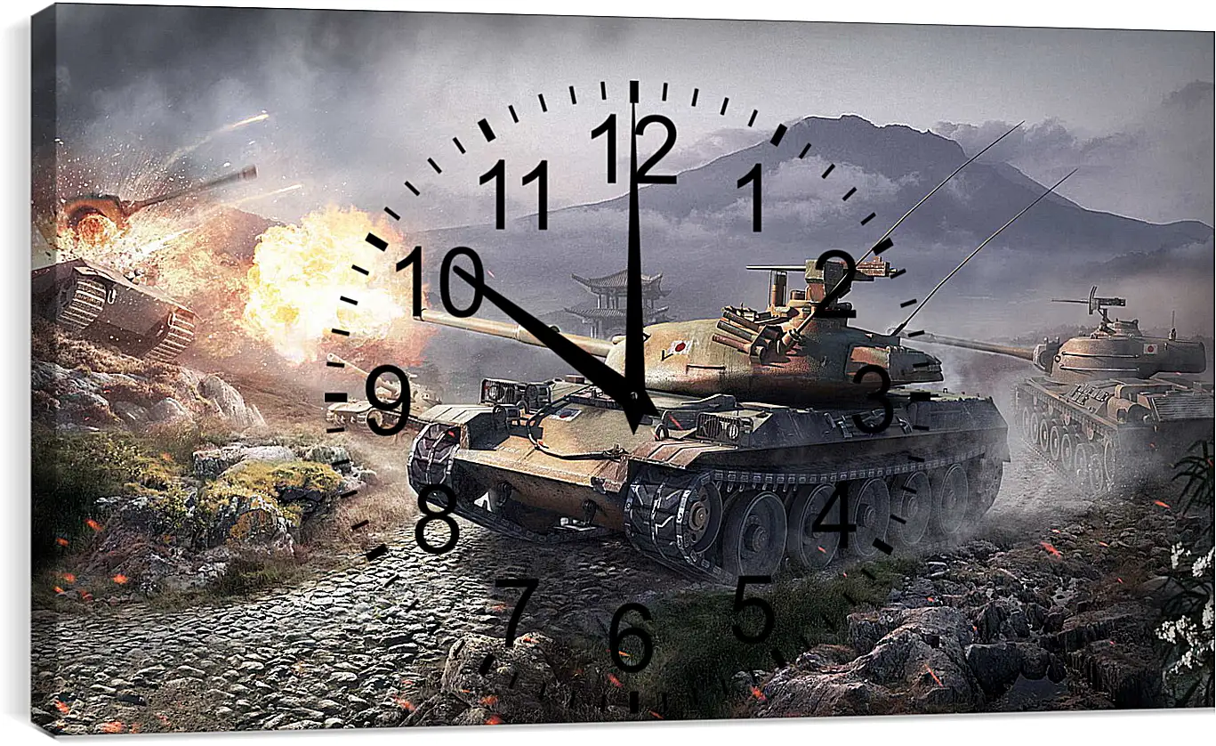 Часы картина - world of tanks, wargaming net, wot