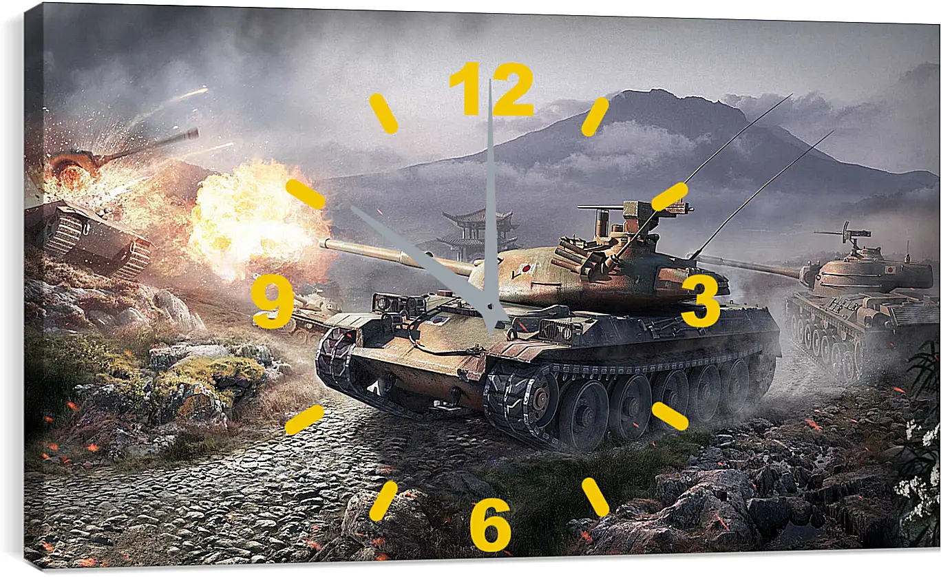 Часы картина - world of tanks, wargaming net, wot