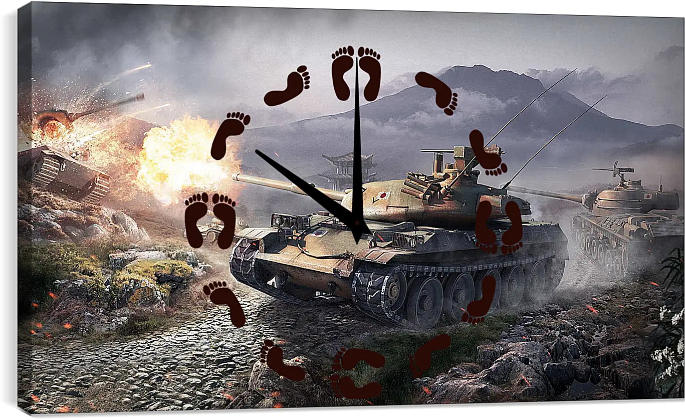 Часы картина - world of tanks, wargaming net, wot