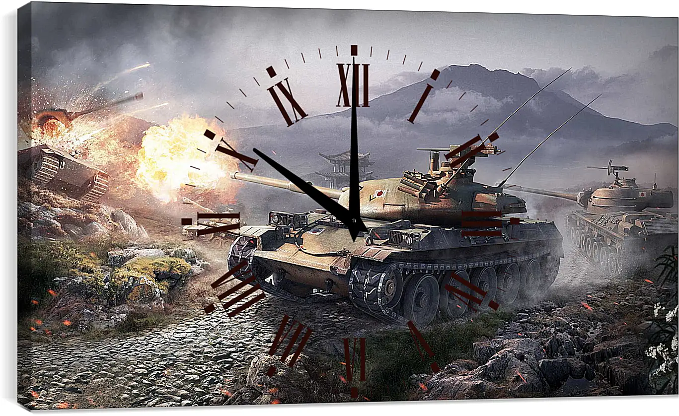 Часы картина - world of tanks, wargaming net, wot