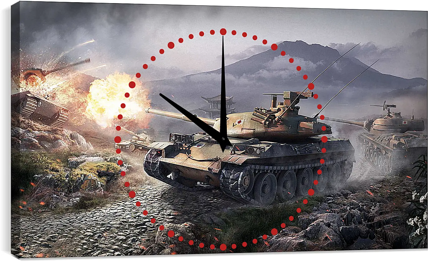 Часы картина - world of tanks, wargaming net, wot