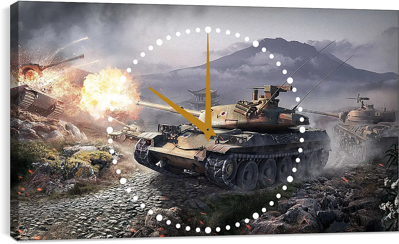 Часы картина - world of tanks, wargaming net, wot