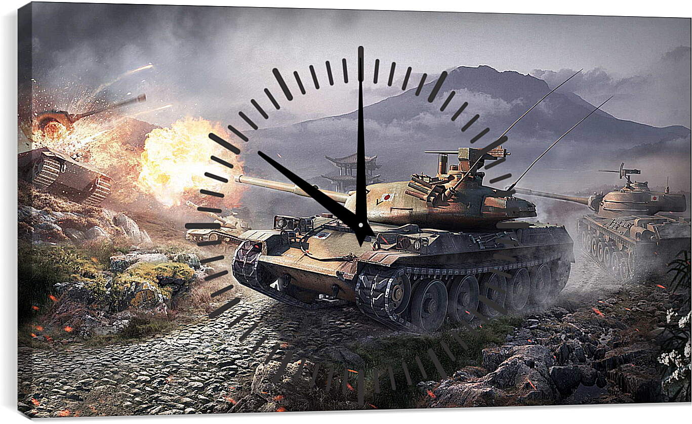 Часы картина - world of tanks, wargaming net, wot