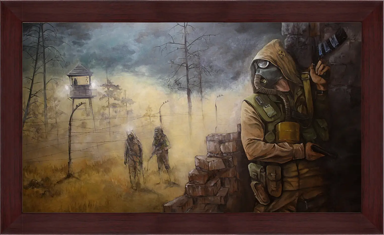 Картина в раме - stalker, soldier, game
