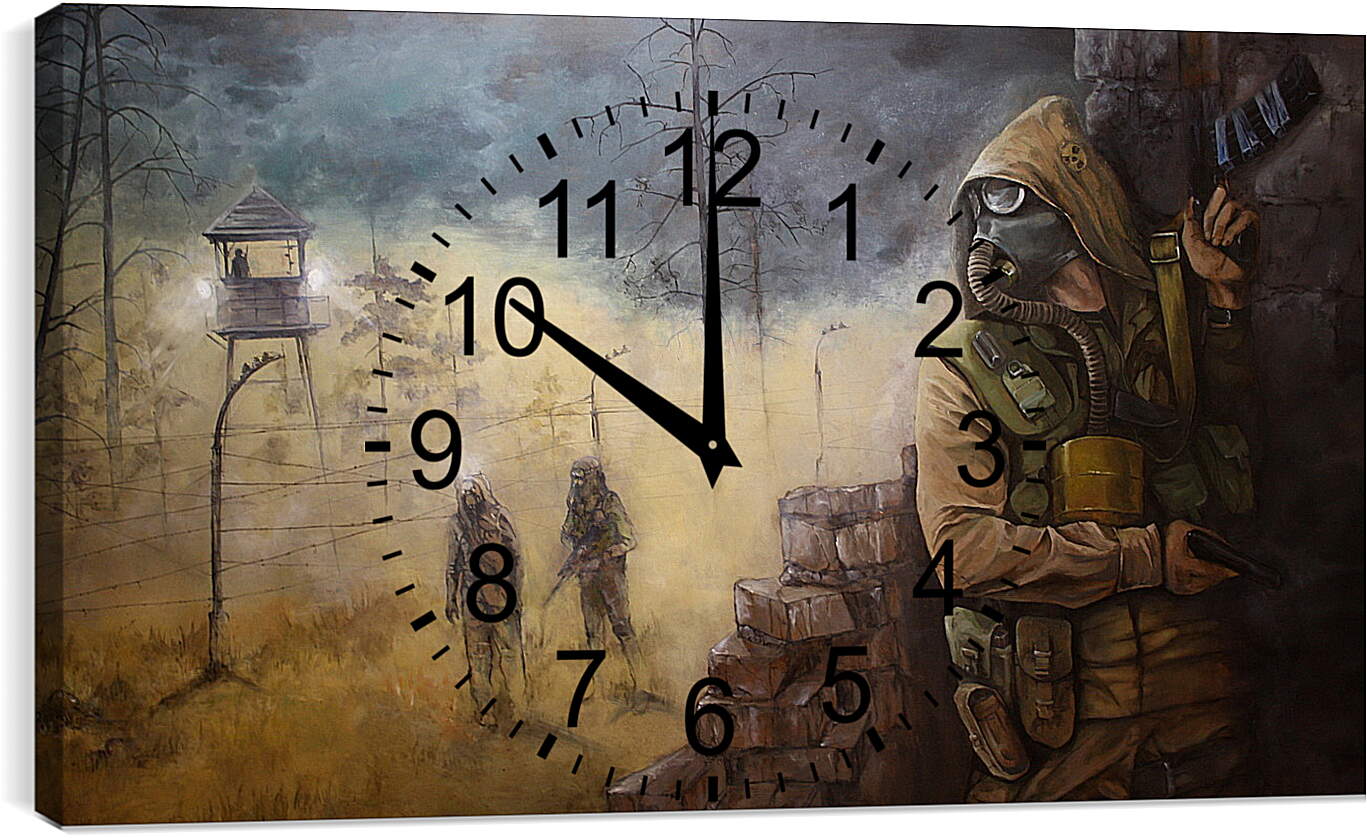 Часы картина - stalker, soldier, game

