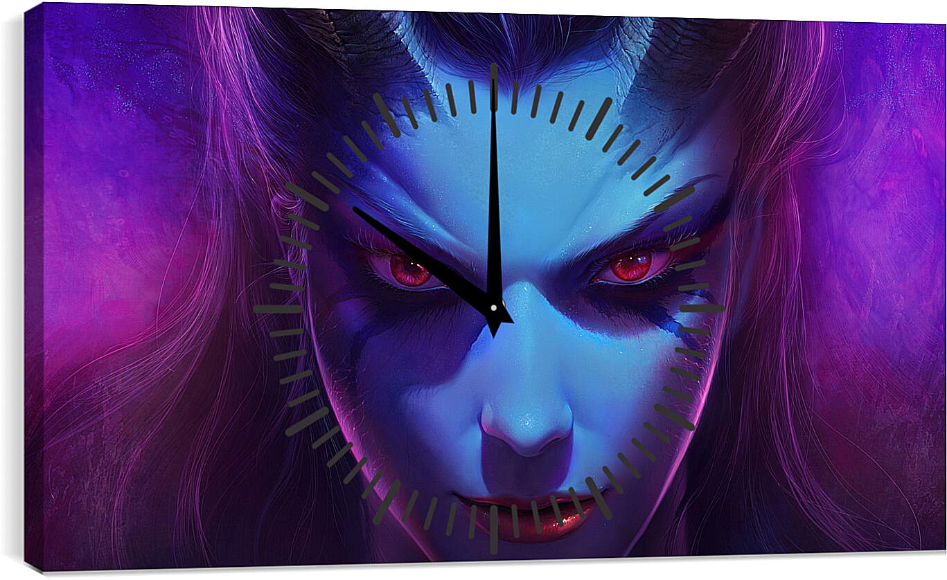 Часы картина - dota 2, queen of pain, akasha