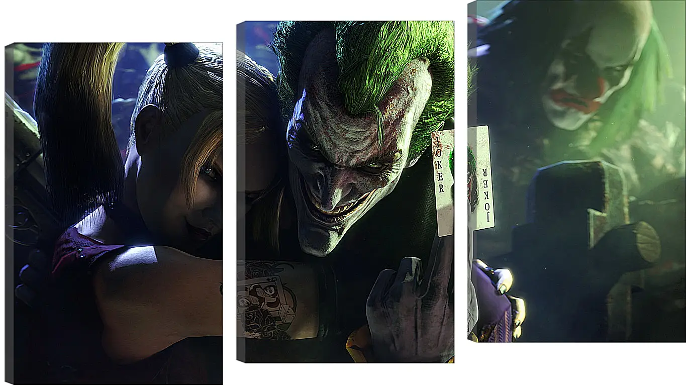 Модульная картина - batman, arkham city, joker