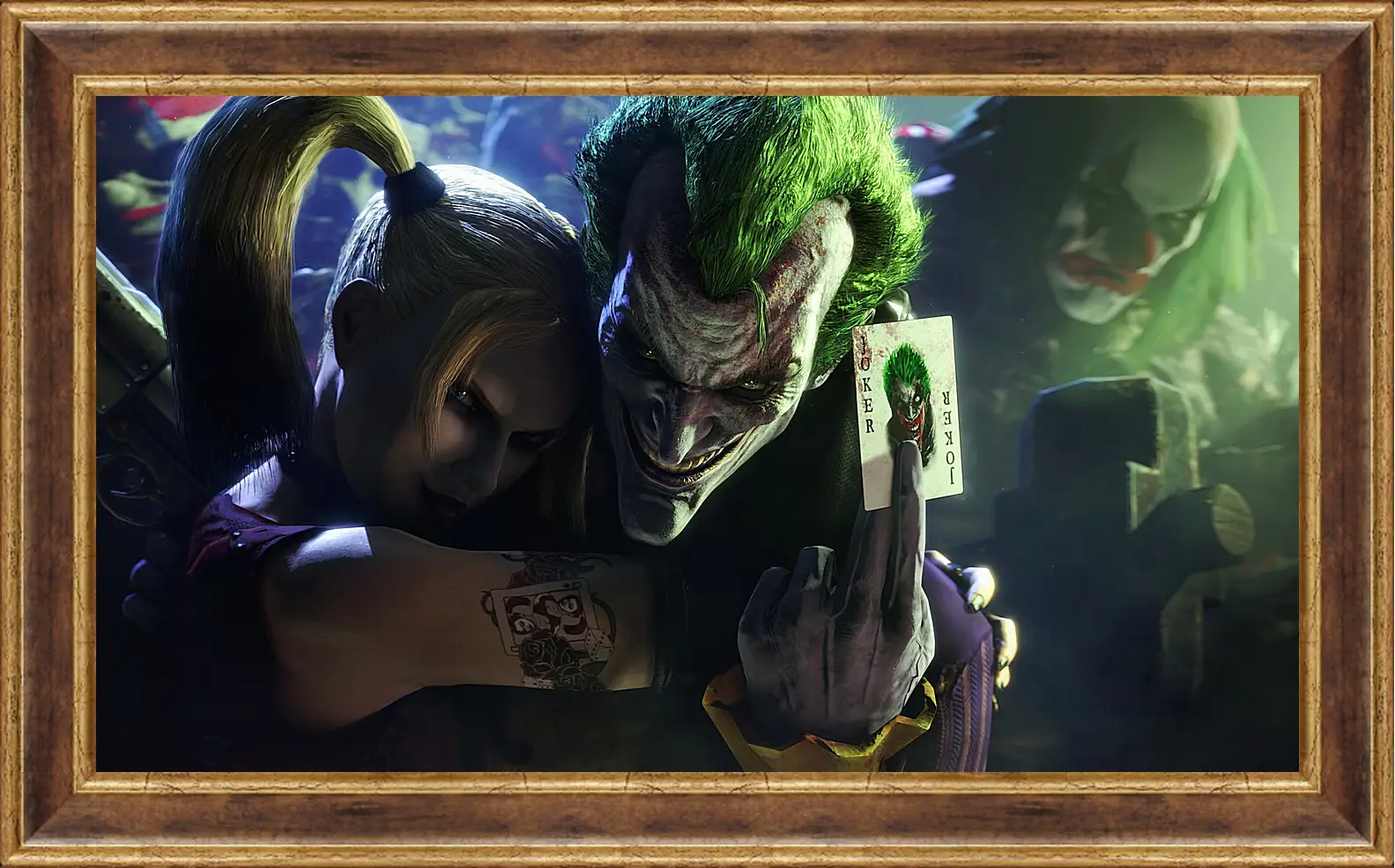 Картина в раме - batman, arkham city, joker