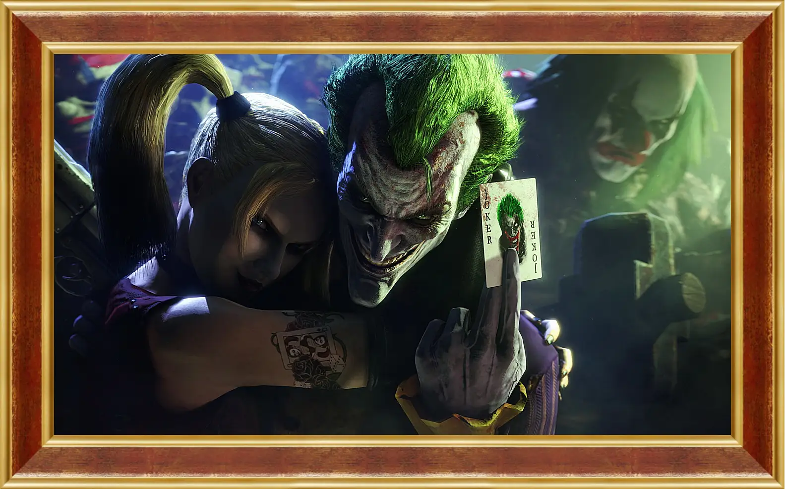 Картина в раме - batman, arkham city, joker