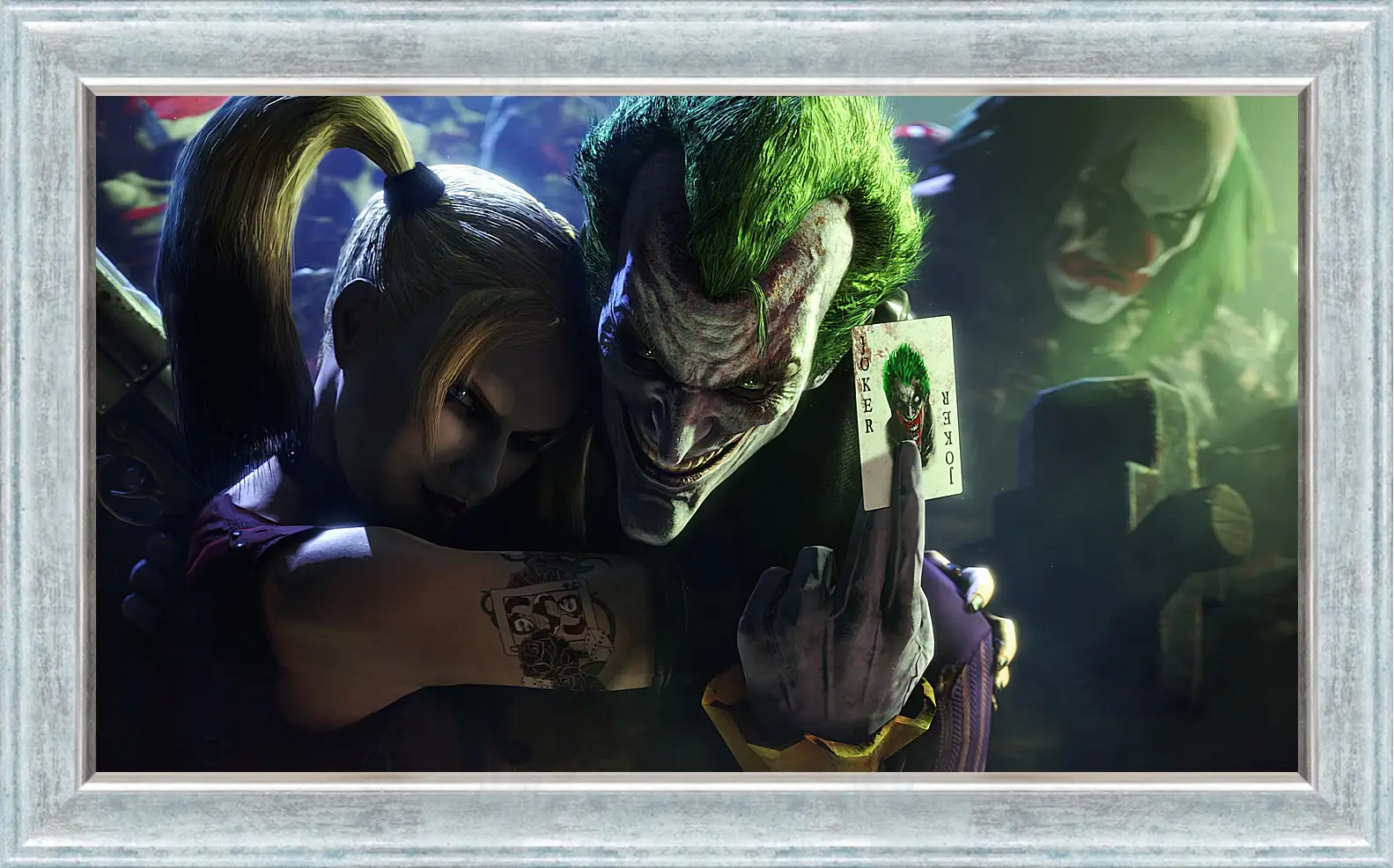 Картина в раме - batman, arkham city, joker