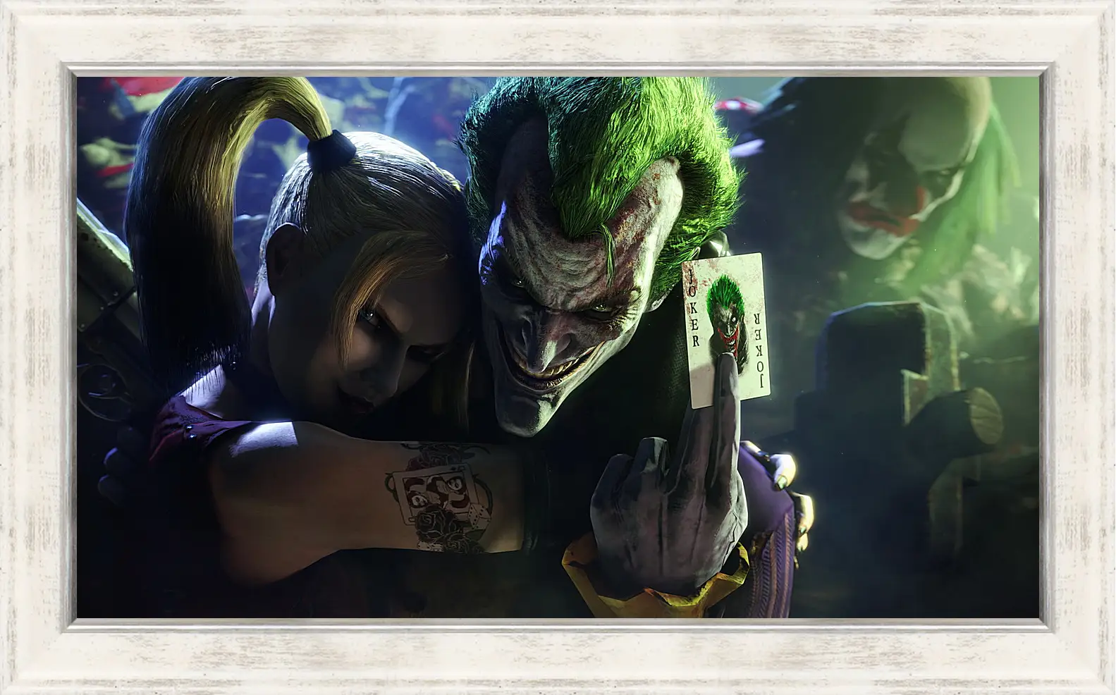 Картина в раме - batman, arkham city, joker