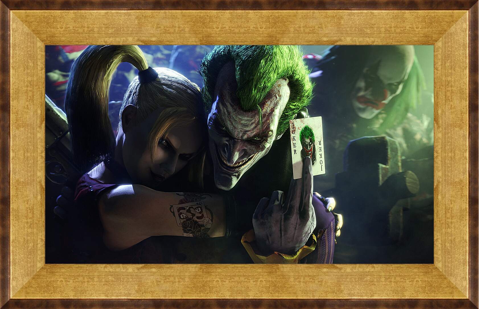 Картина в раме - batman, arkham city, joker