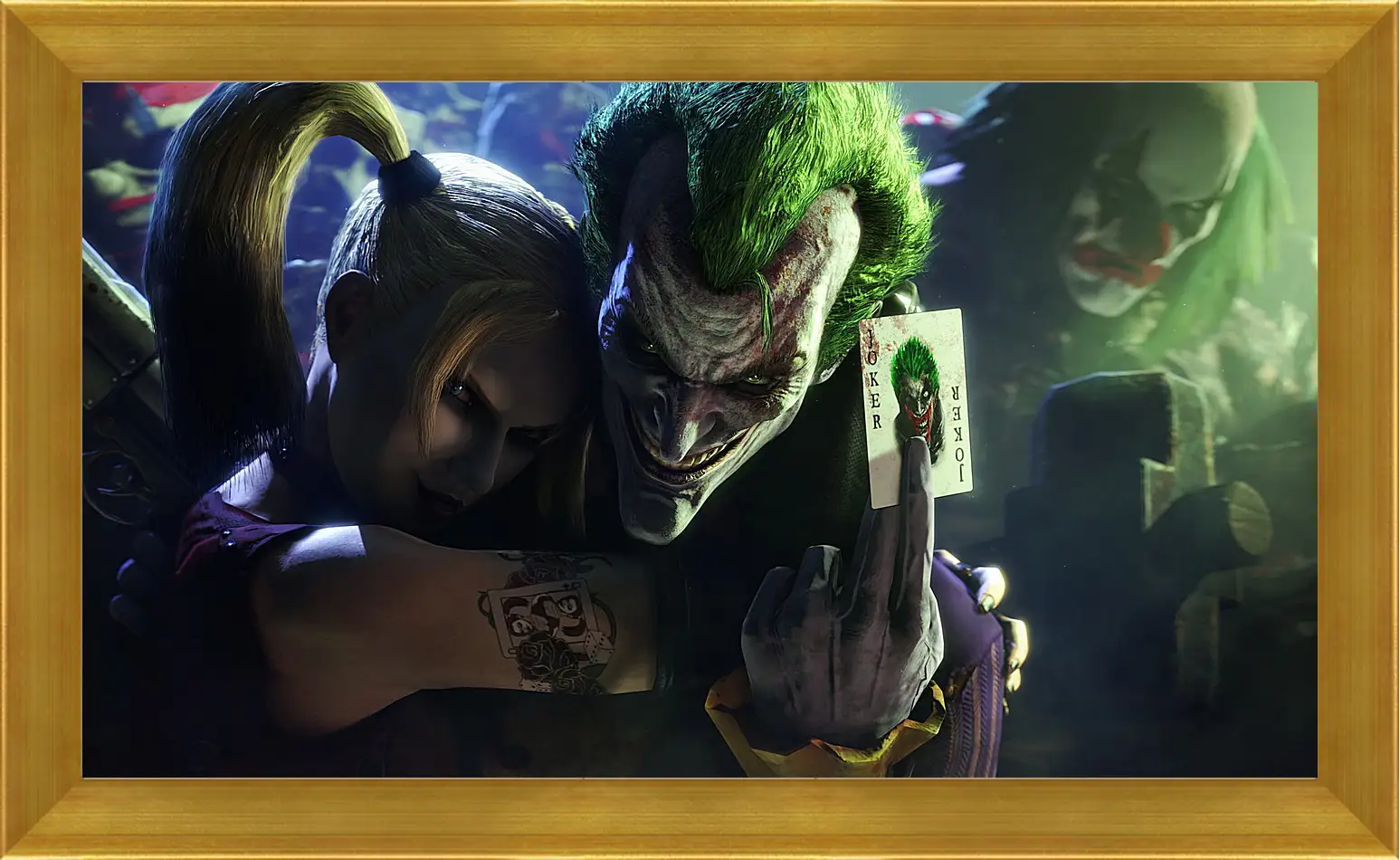 Картина в раме - batman, arkham city, joker