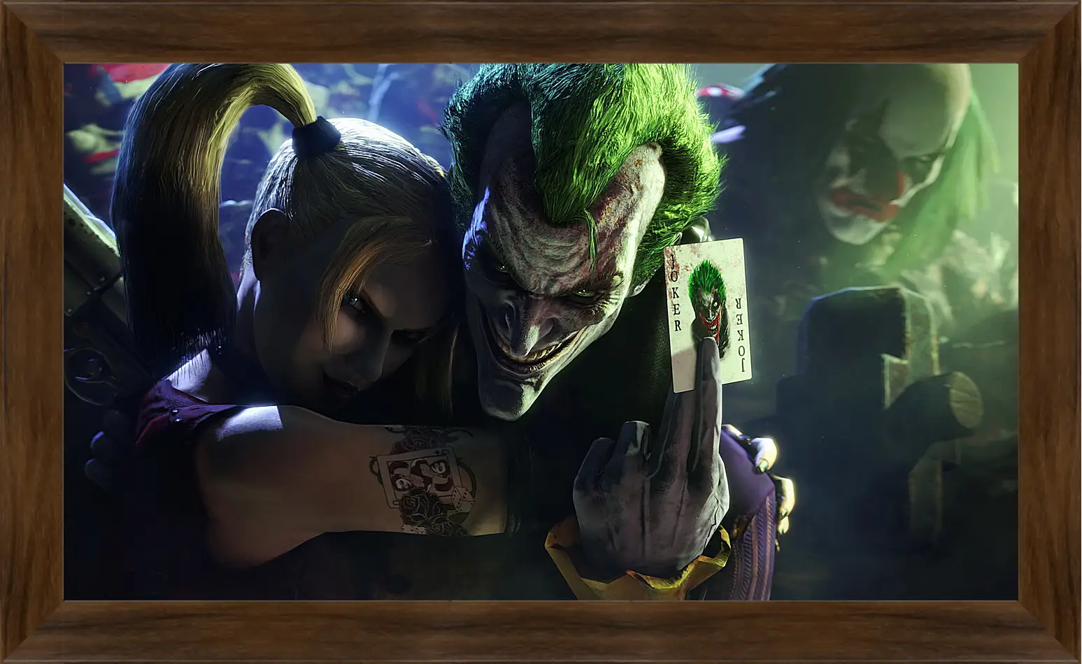 Картина в раме - batman, arkham city, joker