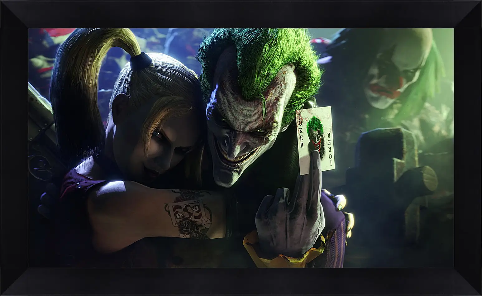 Картина в раме - batman, arkham city, joker