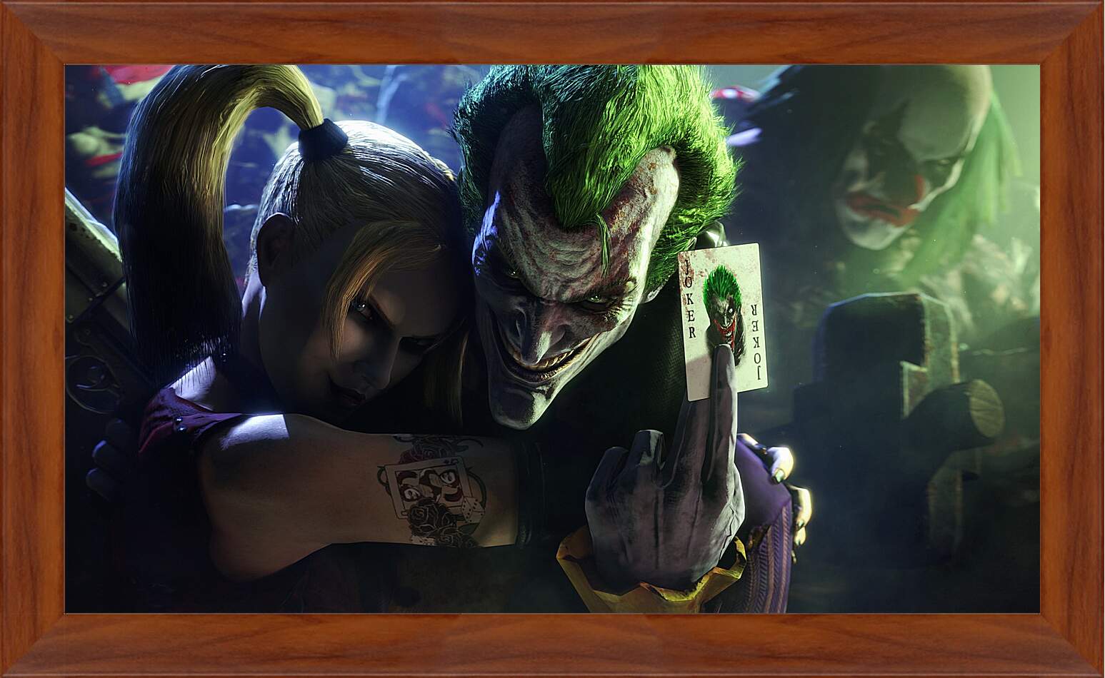 Картина в раме - batman, arkham city, joker