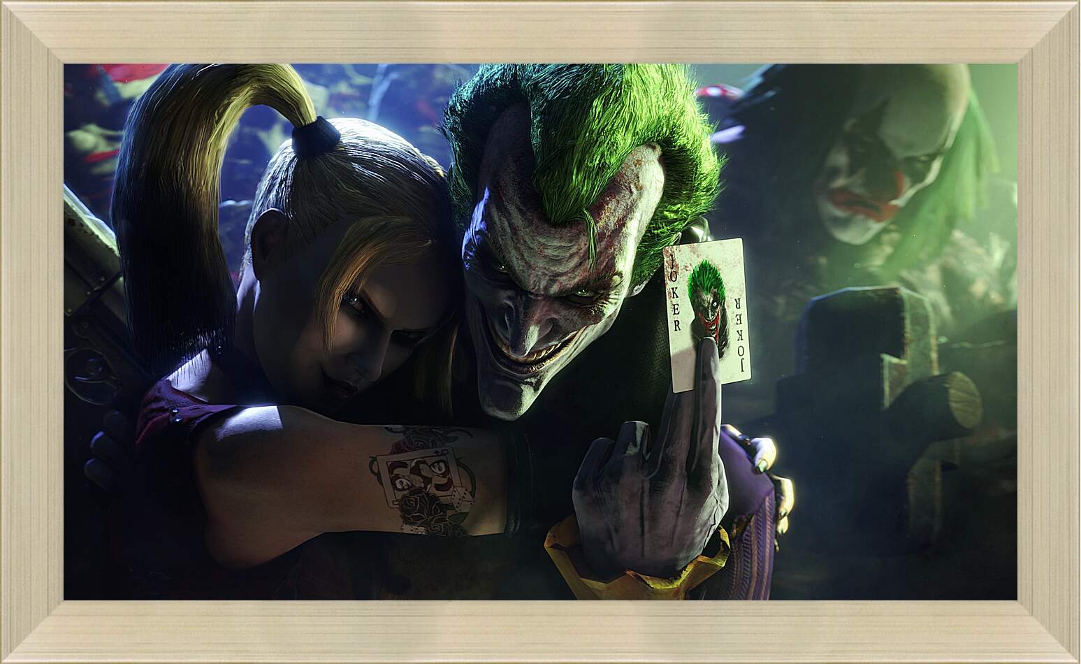 Картина в раме - batman, arkham city, joker