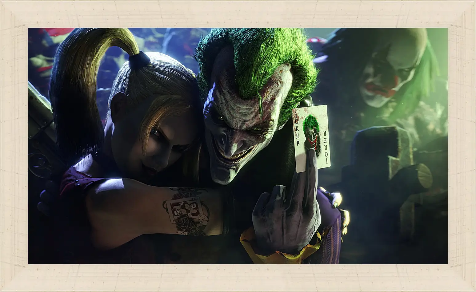 Картина в раме - batman, arkham city, joker