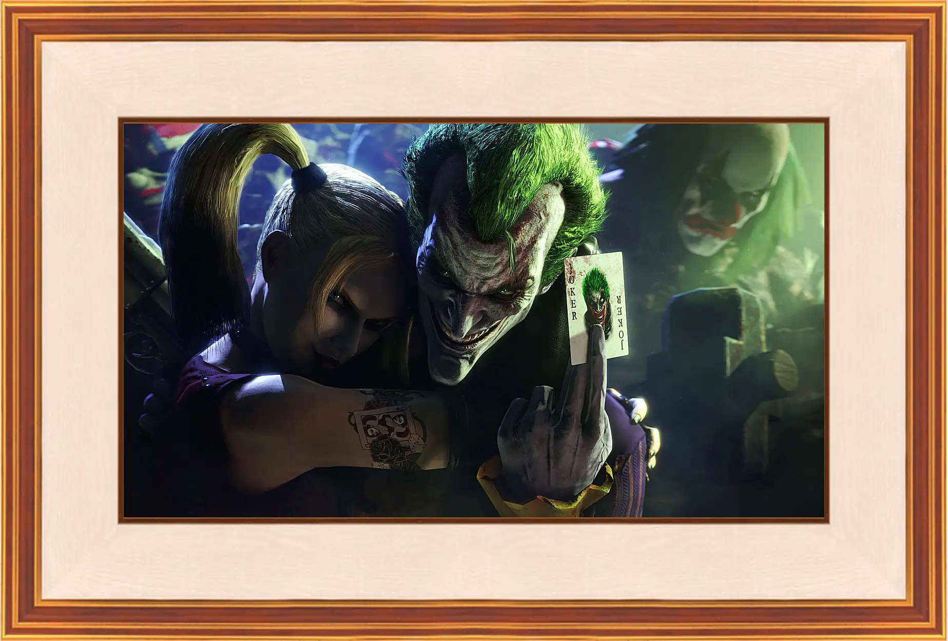 Картина в раме - batman, arkham city, joker