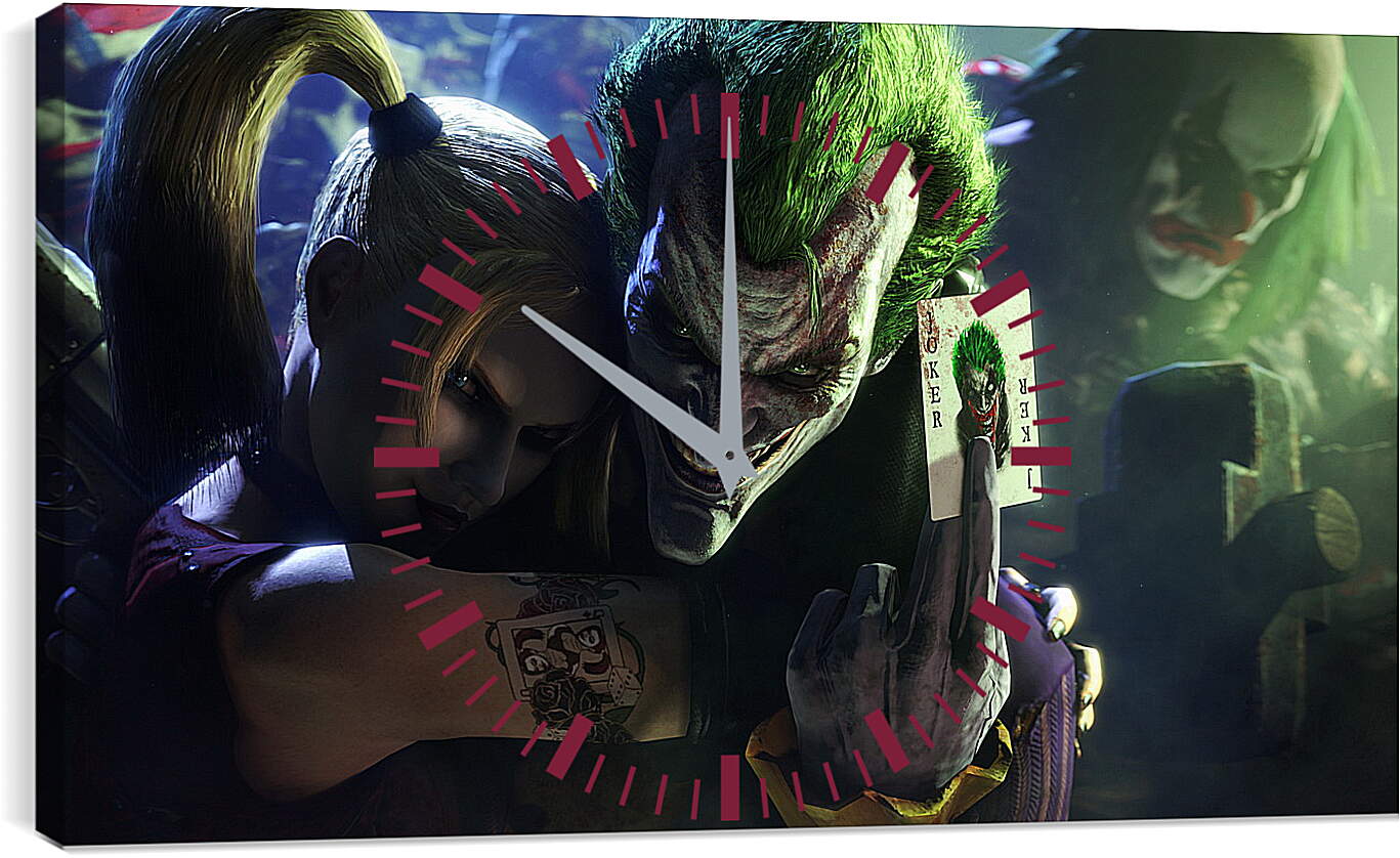 Часы картина - batman, arkham city, joker