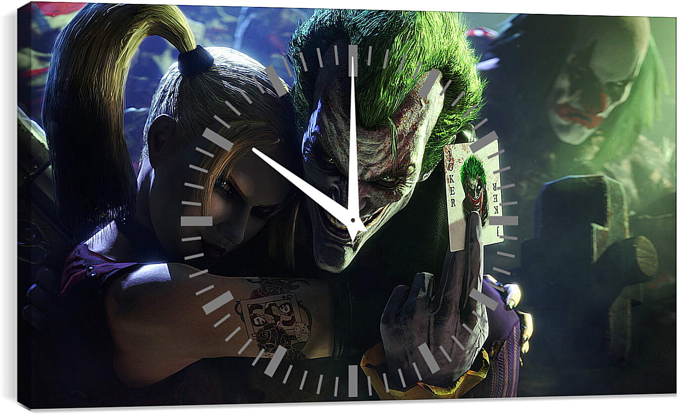 Часы картина - batman, arkham city, joker
