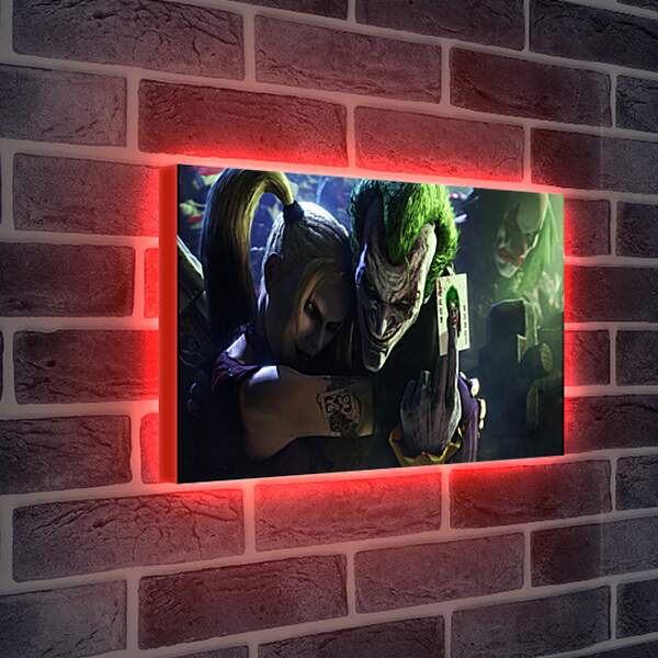 Лайтбокс световая панель - batman, arkham city, joker