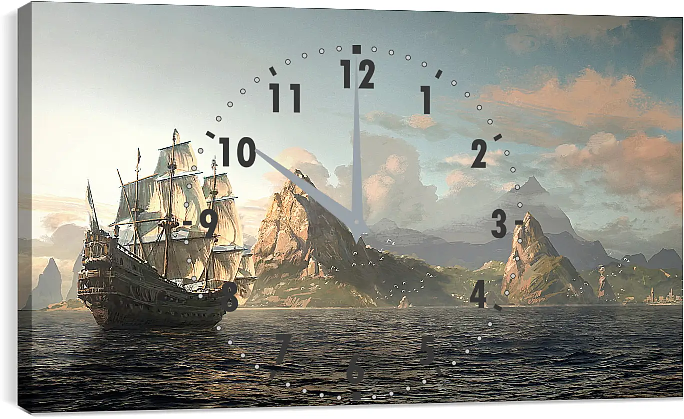 Часы картина - assassin, pirate, edward kenway
