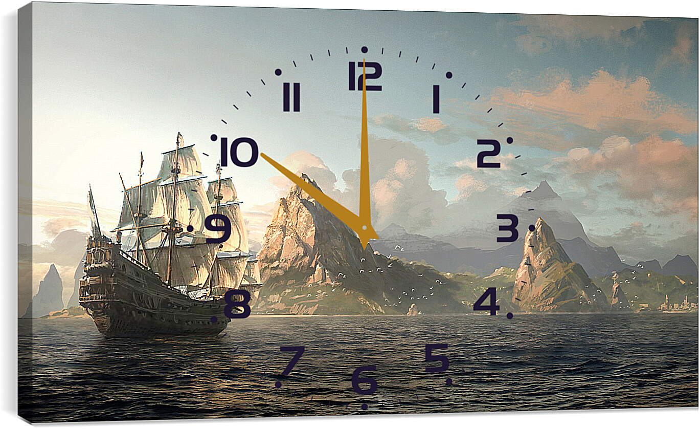 Часы картина - assassin, pirate, edward kenway
