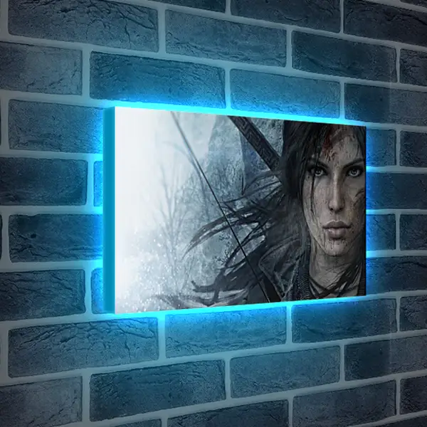 Лайтбокс световая панель - lara croft, rise of the tomb raider, face