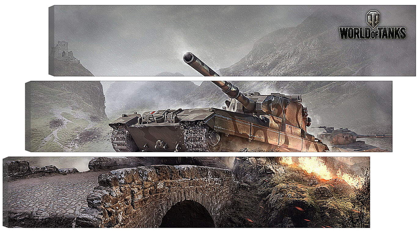 Модульная картина - world of tanks, wargaming net, fv215b