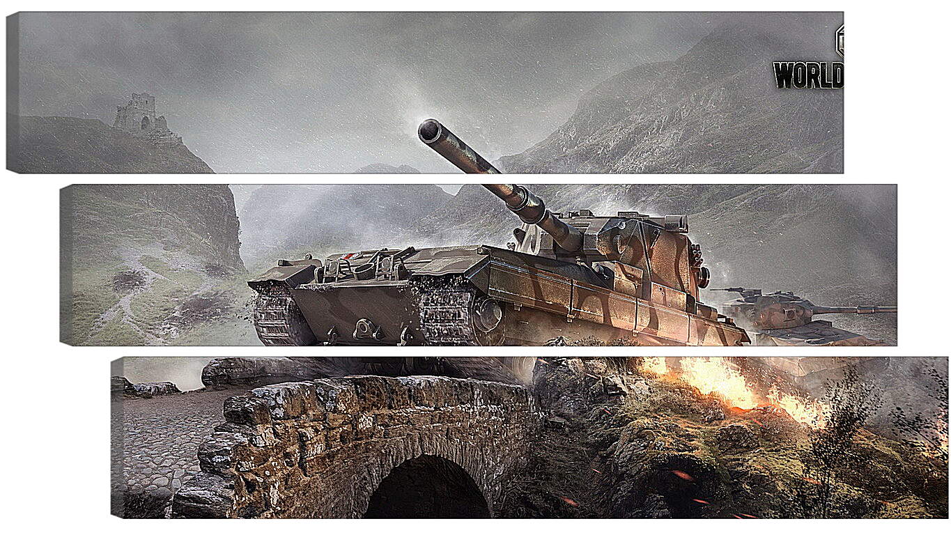 Модульная картина - world of tanks, wargaming net, fv215b